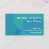 Carte De Visite Blue Modern & Professional (Dos)