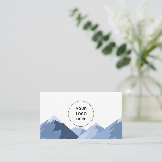 Carte De Visite Blue Mountains Simple Moderne (Debout devant)