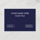 Carte De Visite Blue Navy Rose Flower (Dos)