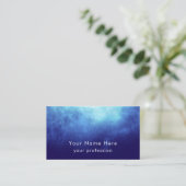 Carte De Visite Blue Nebula Custom Text Cool Modern Professional (Debout devant)