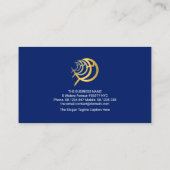 Carte De Visite Blue Ocean Gold Waves Marine Game Fishing (Dos)