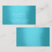 Carte De Visite Blue Ocean Turquoise Aquamarine Delicate Vip Noir (Devant / Derrière)