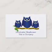 Carte De Visite Blue Owls Design (Devant)