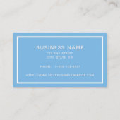 Carte De Visite Blue Pastel White Minimal Pastel (Dos)