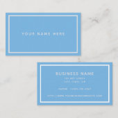 Carte De Visite Blue Pastel White Minimal Pastel (Devant / Derrière)