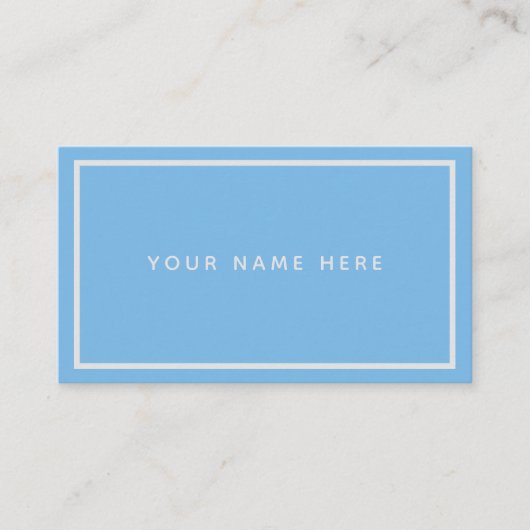 Carte De Visite Blue Pastel White Minimal Pastel (Devant)