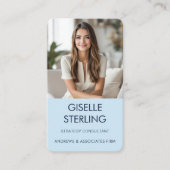 Carte De Visite Blue Photo Professionnel (Devant)