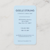 Carte De Visite Blue Photo Professionnel (Dos)