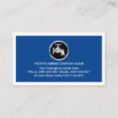 Carte De Visite Blue Plumber Pipeline Plumbing Works (Dos)