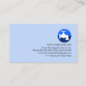 Carte De Visite Blue PLUMBING Pipe Frame (Dos)