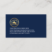 Carte De Visite Blue Plumbing Pipeline Plumber (Dos)