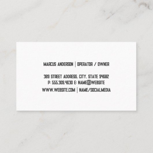 Carte De Visite Blue Prints | Construction Contractors (Dos)