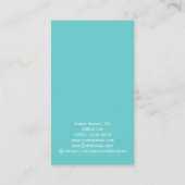 Carte De Visite Blue professional corporate elegant modern simple (Dos)