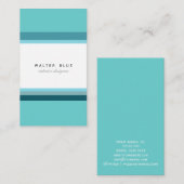 Carte De Visite Blue professional corporate elegant modern simple (Devant / Derrière)