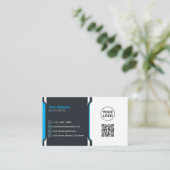 Carte De Visite Blue Professional Moderne (Debout devant)