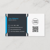 Carte De Visite Blue Professional Moderne (Devant)