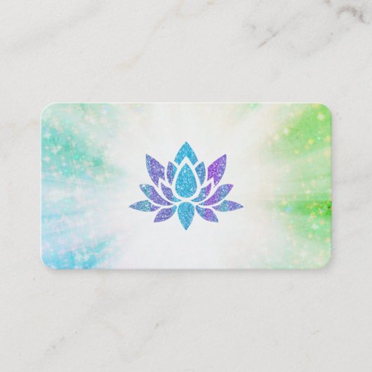 Carte De Visite *~* Blue Purple Lotus Rays Reiki Energy Healing (Devant)