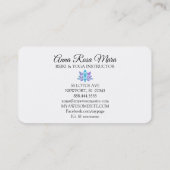 Carte De Visite *~* Blue Purple Lotus Rays Reiki Energy Healing (Dos)