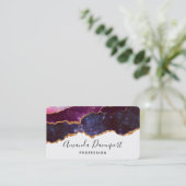 Carte De Visite Blue & Purple Space & Stars Agate moderne (Debout devant)