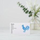 Carte De Visite Blue Rooster (Debout devant)
