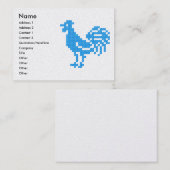 Carte De Visite Blue Rooster (Devant / Derrière)