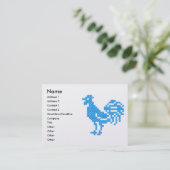 Carte De Visite Blue Rooster (Debout devant)