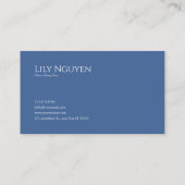 Carte De Visite Blue Rose Floral and Luminous Cosmic Night (Dos)