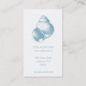 Carte de visite Blue Sea Shell (Dos)