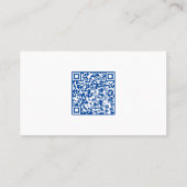 Carte De Visite Blue Security Professional Photo QR Code (Dos)