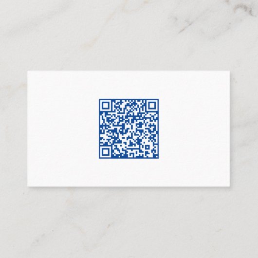 Carte De Visite Blue Security Professional Photo QR Code (Dos)