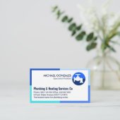 Carte De Visite Blue Shades Frame Faucet Plumbing Works (Debout devant)