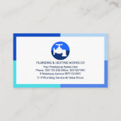 Carte De Visite Blue Shades Frame Faucet Plumbing Works (Dos)
