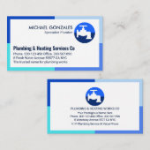 Carte De Visite Blue Shades Frame Faucet Plumbing Works (Devant / Derrière)