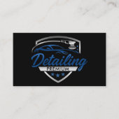 Carte De Visite Blue Silver Premium Auto Detailing Atelier de carr (Devant)