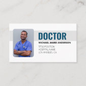 Carte De Visite Blue Simple Modern Professional Medical Doctor  (Devant)