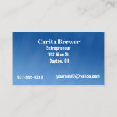 Carte de visite Blue Sky (Dos)