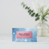 Carte De Visite Blue Sky And Pink Flashy Shiny (Debout devant)