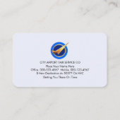 Carte De Visite Blue Sky Arrows Yellow Airport Plane Runway (Dos)