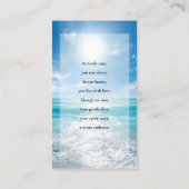 Carte De Visite Blue Sky Funeral Prayer Card  (Dos)