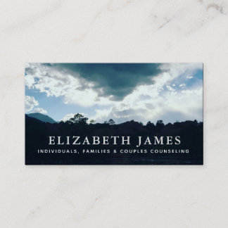 Carte De Visite Blue Sky Mountain Silhouette Santé mentale