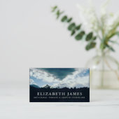 Carte De Visite Blue Sky Mountain Silhouette Santé mentale (Debout devant)