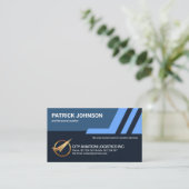 Carte De Visite Blue Sky Upward Lines Aviation Logistics (Debout devant)