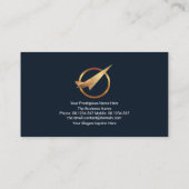 Carte De Visite Blue Sky Upward Lines Aviation Logistics (Dos)