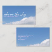 Carte De Visite Blue sky with white clouds picture business card | (Devant / Derrière)