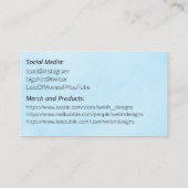 Carte De Visite Blue Social introduction calling card-wrecker (Dos)