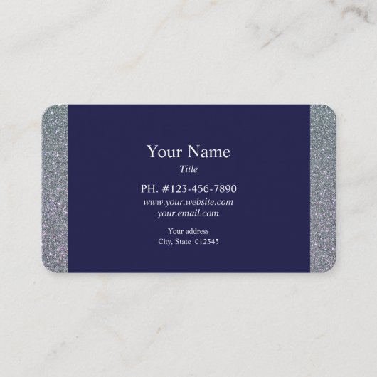 Carte de visite Blue Sparkle (Devant)