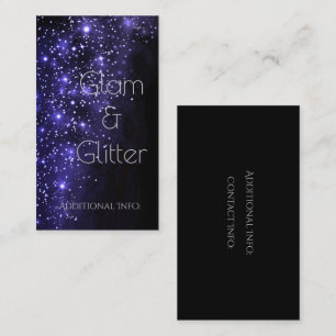 Carte de visite Blue Sparkle 2