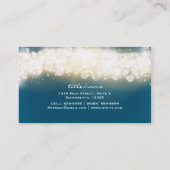 Carte de visite Blue Sparkle Lights Sky Blast (Dos)