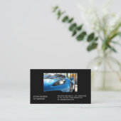 Carte De Visite Blue Sports Car | Close Up (Debout devant)