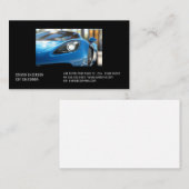 Carte De Visite Blue Sports Car | Close Up (Devant / Derrière)